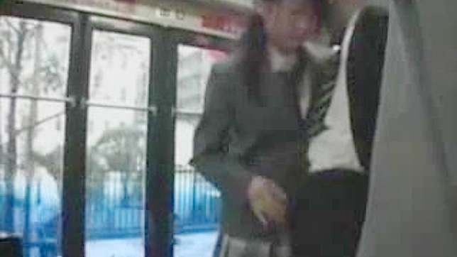 Asian Schoolgirl 18+ Gives Handjob on Busy Bus Ride