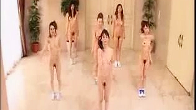Japanese Girls Strip Naked for Hot Aerobics Fuck Fest