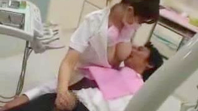 Japanese Dental Fantasy - Handjob by Hot Dentist Student