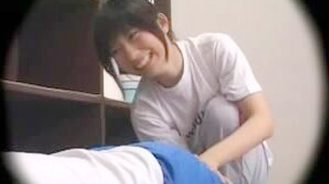 Teen 18+ In Short Skirt Gets JAV Style Handjob Massage