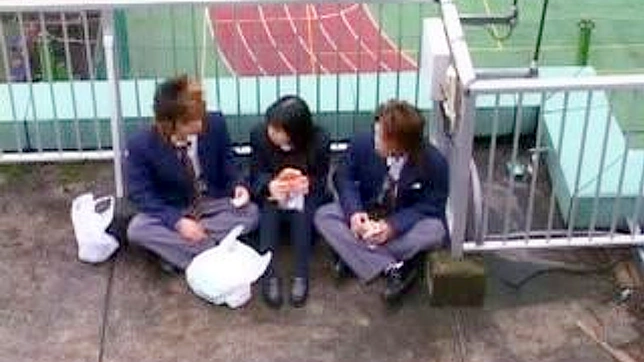 Adorable Japan Teen 18+ Gets Steamy Rooftop Handjob From Friends