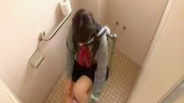 Oriental Schoolgirl 18+ Masturbates Secretly in Toilet Stalls