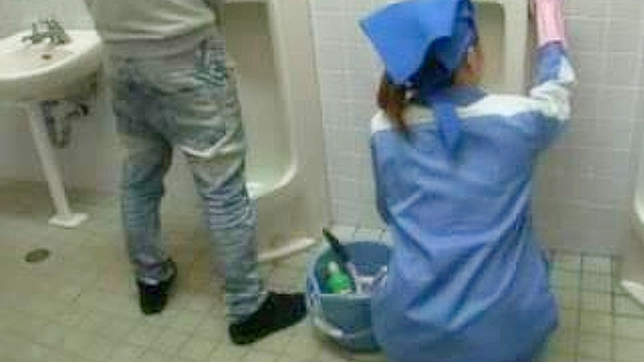 Public Bathroom Surprise Ends With Steaming Blowjob Delight