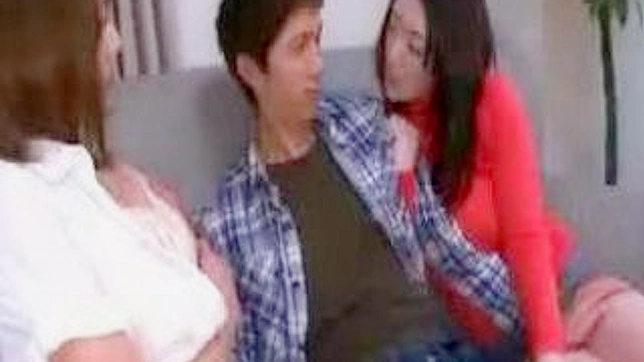 Lucky Stud Fucks Two Steamy Asians Until They Squirt Together