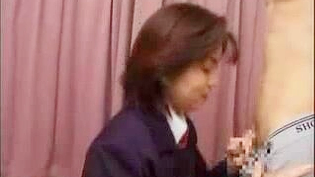 Japan Office Woman Swallowing Cum During Wild Blowjob