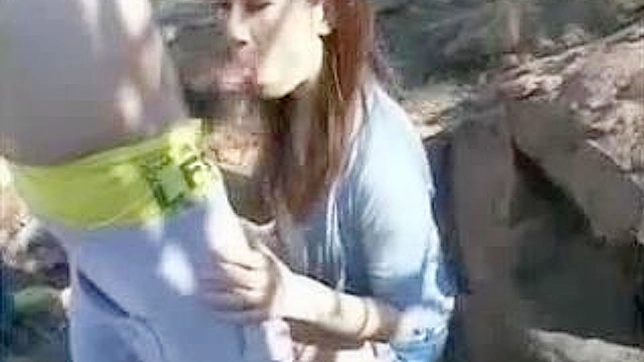 Lush Japanese Beauty Tempts Her Lover in Wild Nature Sex