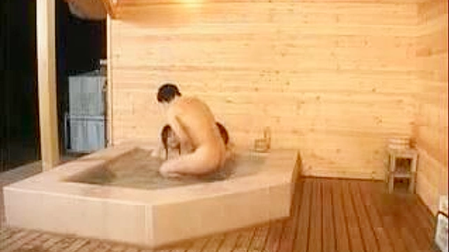 Shy Guy Scores Twice With Japanese Beauties by Poolside