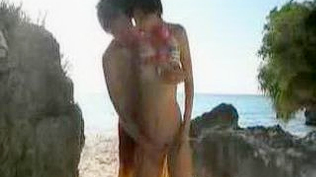 Hot JAV Teen 18+ in Bikini Fucks Passionately On Public Beach