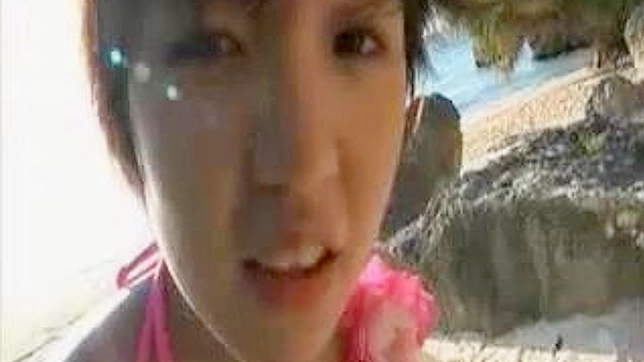 Hot JAV Teen 18+ in Bikini Fucks Passionately On Public Beach