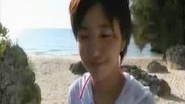 Hot JAV Teen 18+ in Bikini Fucks Passionately On Public Beach