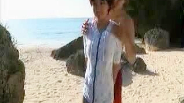 Hot JAV Teen 18+ in Bikini Fucks Passionately On Public Beach