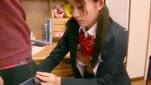 Sexy Japanese Teacher Gets Her Tiny 18+ Tits Covered in Loads of cum