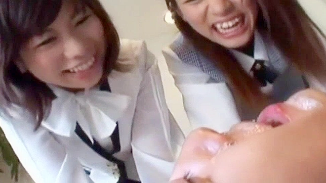 Japanese Schoolgirl 18+ Saliva Slurp Under Teacher's Control