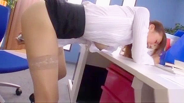 Seductive MILF Yui Ooba Enjoys Solo Dildo Fun in Stockings