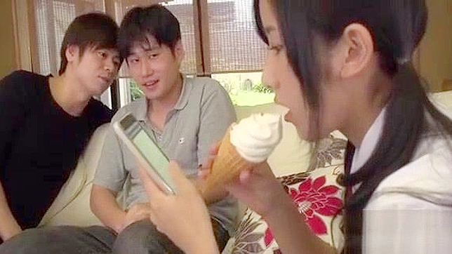 Asian Schoolgirl 18+ Learns Blowjob Tricks from Lustful Teacher