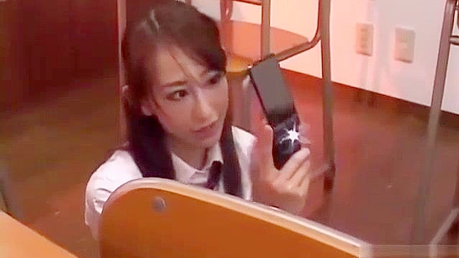 Busty Japanese Teen 18+ Masturbs Passionately While Watching Kisses
