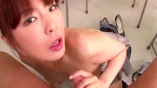 Sultry Japanese Teacher Gets Her Mouth And Tits Fucked Hardly