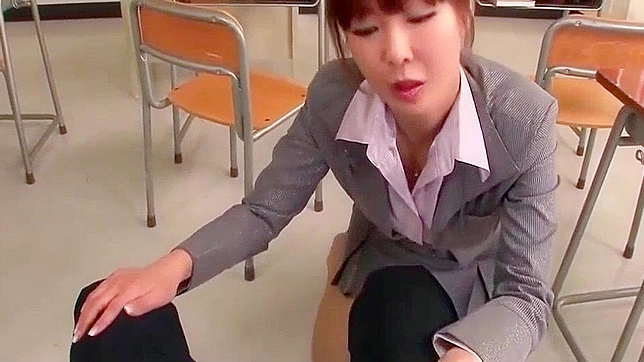 Sultry Japanese Teacher Gets Her Mouth And Tits Fucked Hardly