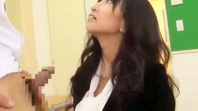 Office Lady Craves Japanese Teacher's Blowjob Passionately