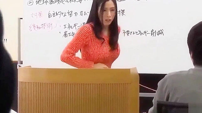 Seductive Japanese Teacher Sucks Hard Cock Before Class