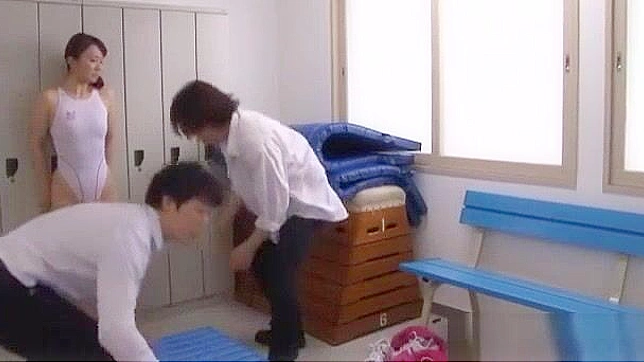 Sizzling Mature Japanese Teacher Takes on Two Cock Hungry Students