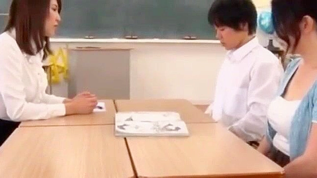 Irresistible Milf Wife Gives Jaw-Dropping Blowjob in Classroom Fantasy