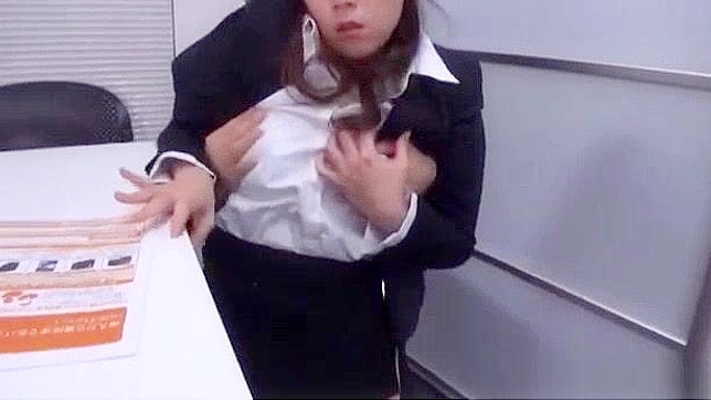 Hot MILF Japanese AV Star Gets Fucked Hard from Behind at Work