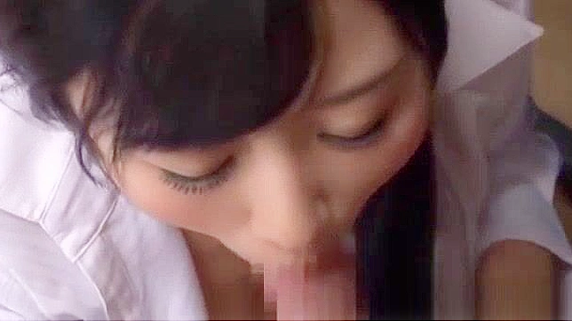 Seductive Japanese Secretary Gives Blowjob & Handjob Delightfully
