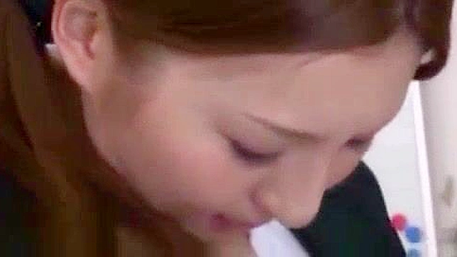 Horny Japanese Secretary Self-Pleasures Big Tits & Bush After Work