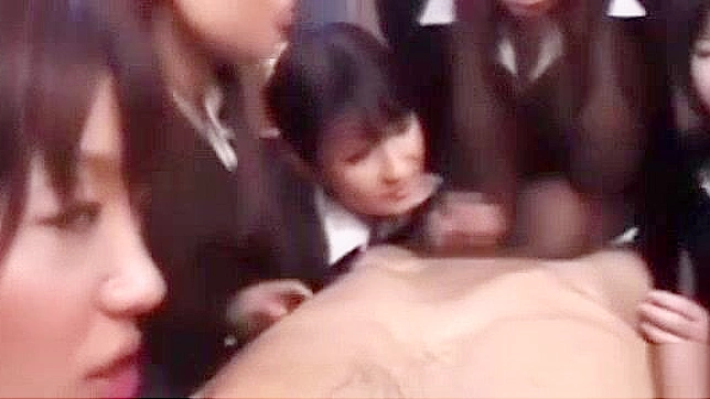 Office Japanese Babes Squirt & Get Fucked by Their Boss