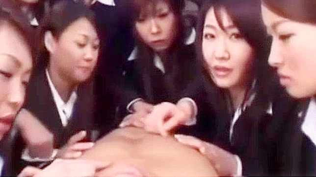 Office Japanese Babes Squirt & Get Fucked by Their Boss