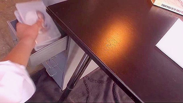 Office Seduction by Japanese MILF's Dildo Blowjob & Tit Play