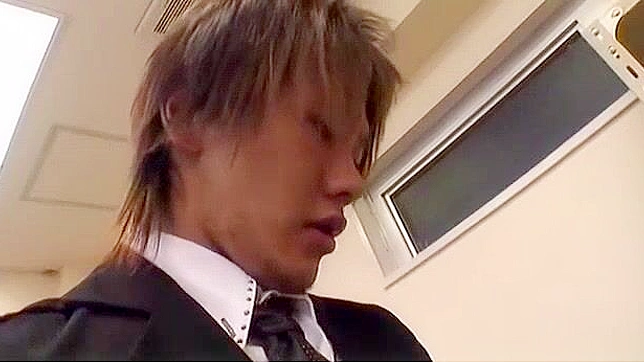 Seductive Japanese Milf Teases & Gives Steamy Office BJ