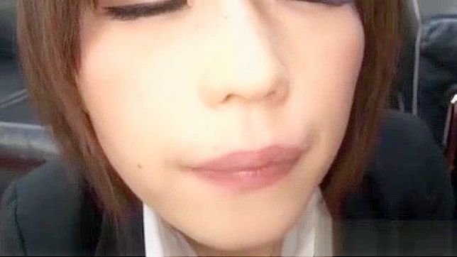 Naughty Japanese MILF Gives Seductive Blowjob at Work