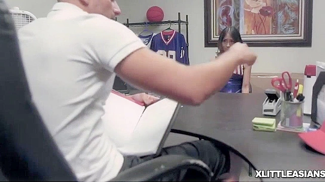 Office Temptress Jasmine Rides Brad’s Massive Uncut Dick Hard