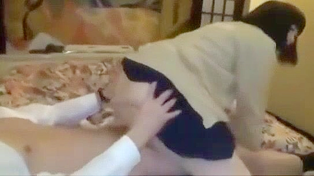 Seductive Japanese Office Lady Tempts in Tight Stockings