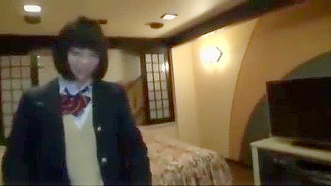 Seductive Japanese Office Lady Tempts in Tight Stockings