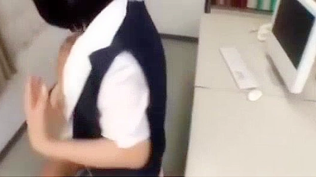 Bendover Japanese Office Ladies Enjoying Facial Cumshots