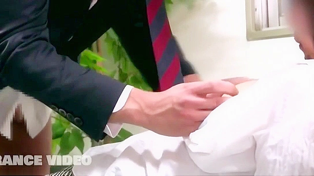 Horny Japanese Secretary Takes a Juicy Cock Hand Job