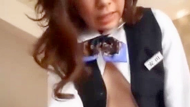 POV With Japanese Office Lady Giving Hotel Blowjob Sex
