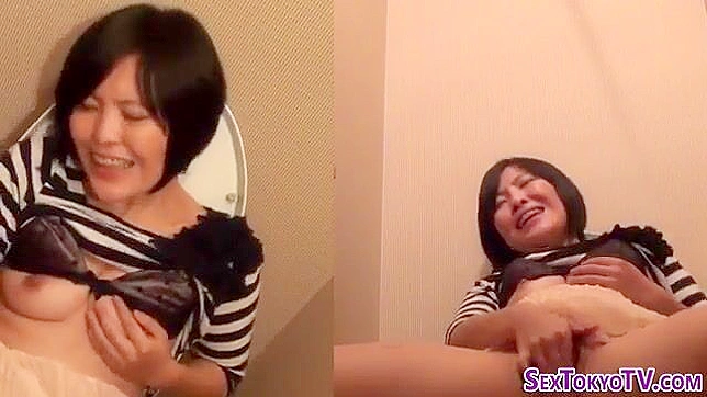 Asian Beauty Seduces by Rubbing Soiled Toilet Box Expertly