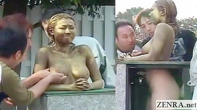 Bronze Japanese Beauty Takes On Multi-Man Orgy Party