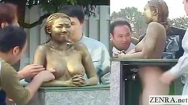 Bronze Japanese Beauty Takes On Multi-Man Orgy Party