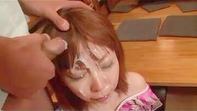 Sizzling Japanese Babe Cums Hard After Sucking Cock