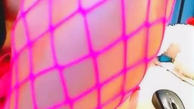 Steamy Asian Teen 18+ in Fishnets Teases Her Wet Pussy Playfully