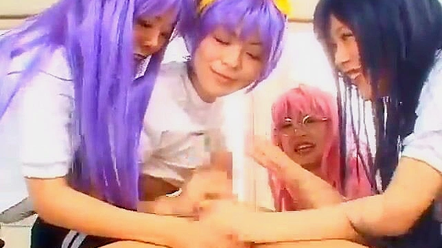 Cute Japanese Cosplayer Group Sex Party Gets Super Hot