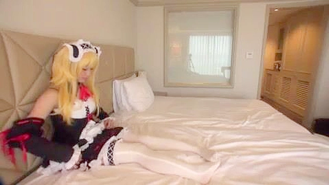 Seductive Japan Maid Tempts with Toys & Wet Hairless Pussy Play