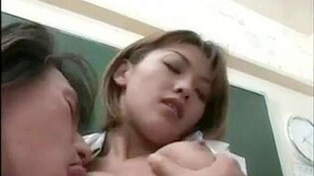 Japanese Schoolgirl 18+ Takes Two Cocks For Wild Orgasmic Threesome
