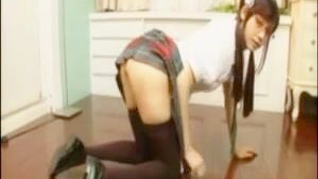 Hot Japanese Schoolgirl 18+ Sucks Hard Cock Before Wild Fuck Fest