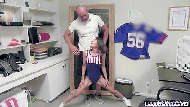 Lustful Asian Jasmin Grey Shows Hot Cheerleading Skills On Camera
